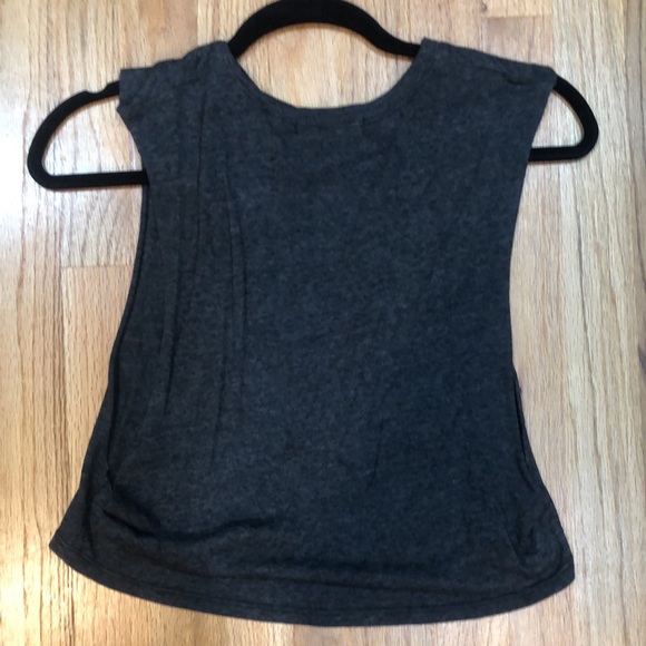 Dark Grey longhorn cropped tank top - Picture 6 of 8